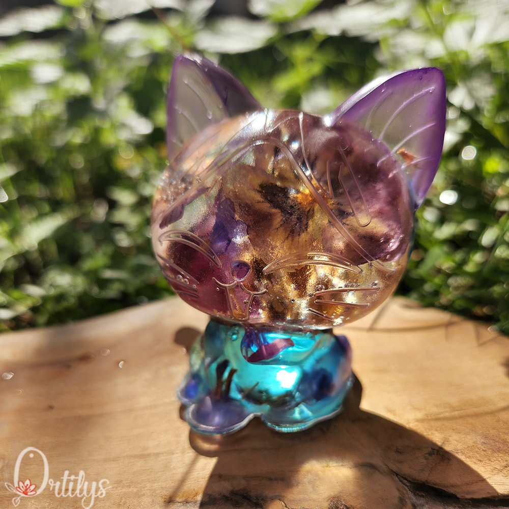 Veilleuse fleurie CHAT personnalisable – Image 6