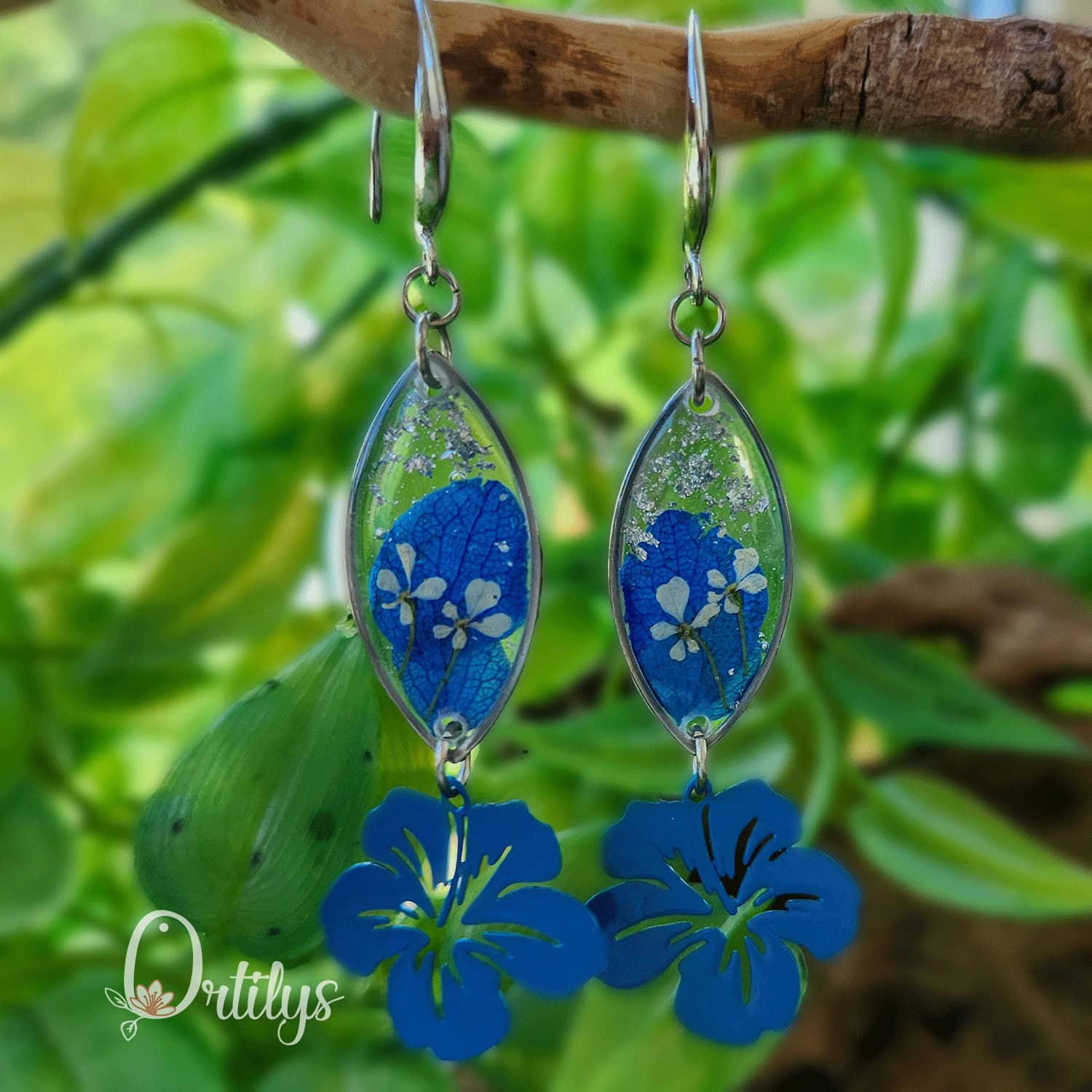 Boucles D'oreilles Sirène Argent Sterling 925 Pour Petite Fille - Émaillées Violet - Diamètre 9 Mm - Sans Nickel, Avec Boîte Cadeau