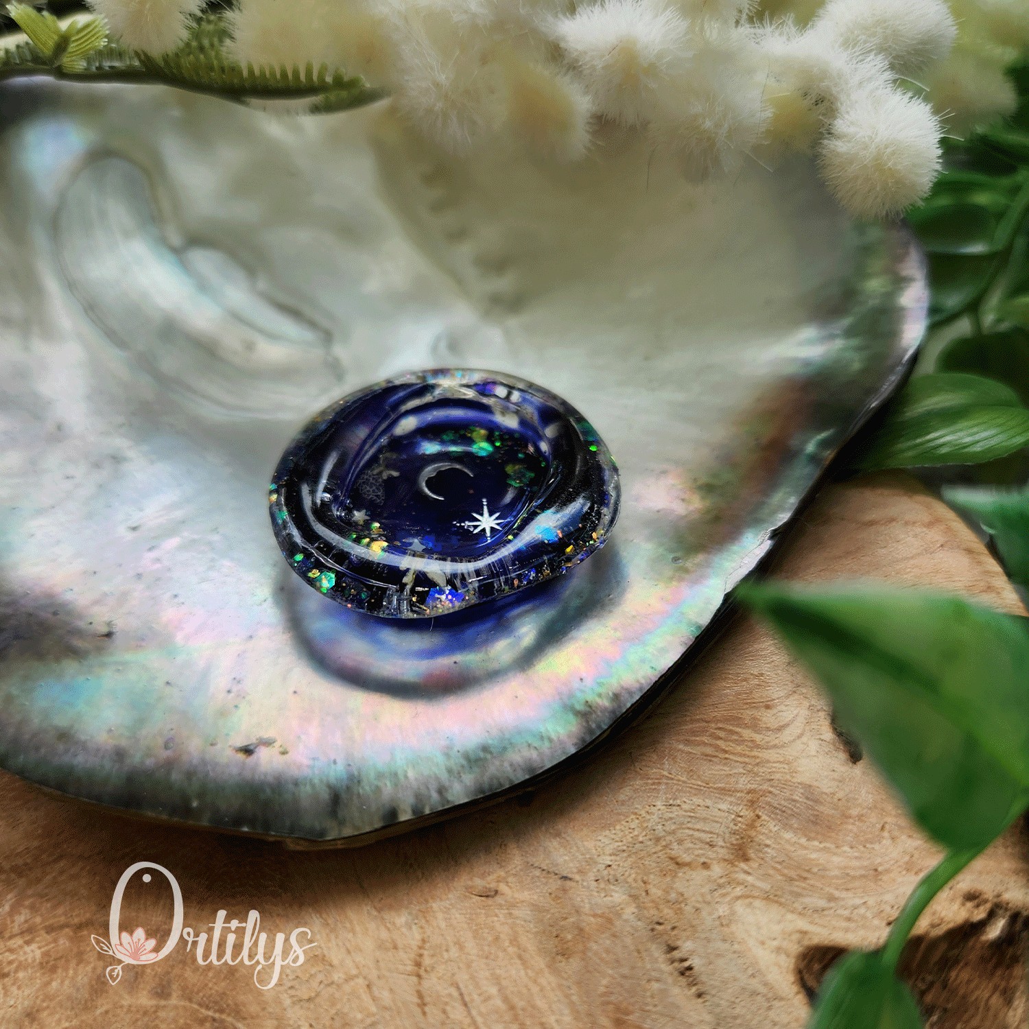 Worry stone "ZEPHIR" Nuit étoilée - Creux marqué 🌺🌺🌺🌺 – Image 13