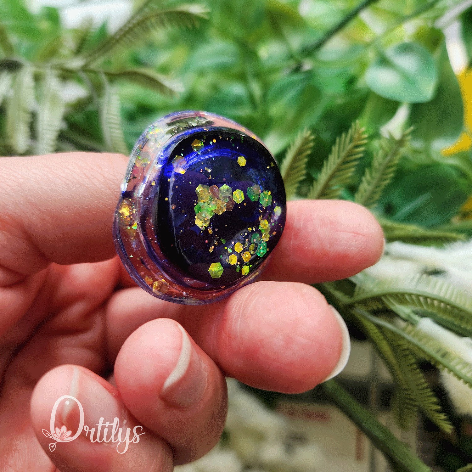 Worry stone "ZEPHIR" Nuit étoilée - Creux marqué 🌺🌺🌺🌺 – Image 6