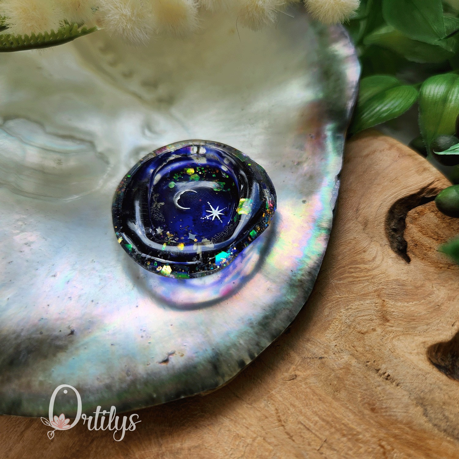 Worry stone "ZEPHIR" Nuit étoilée - Creux marqué 🌺🌺🌺🌺 – Image 11