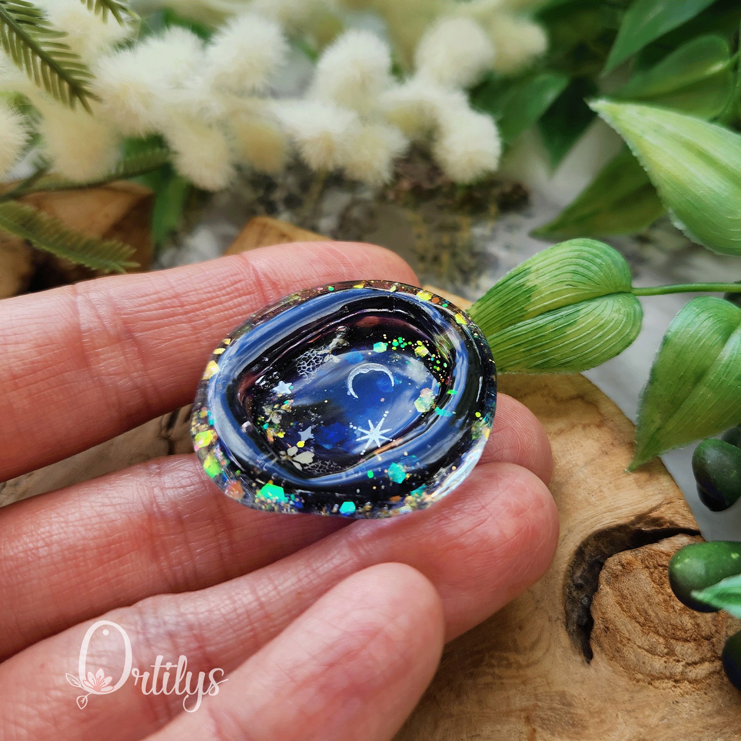 Worry stone "ZEPHIR" Nuit étoilée - Creux marqué 🌺🌺🌺🌺 – Image 10