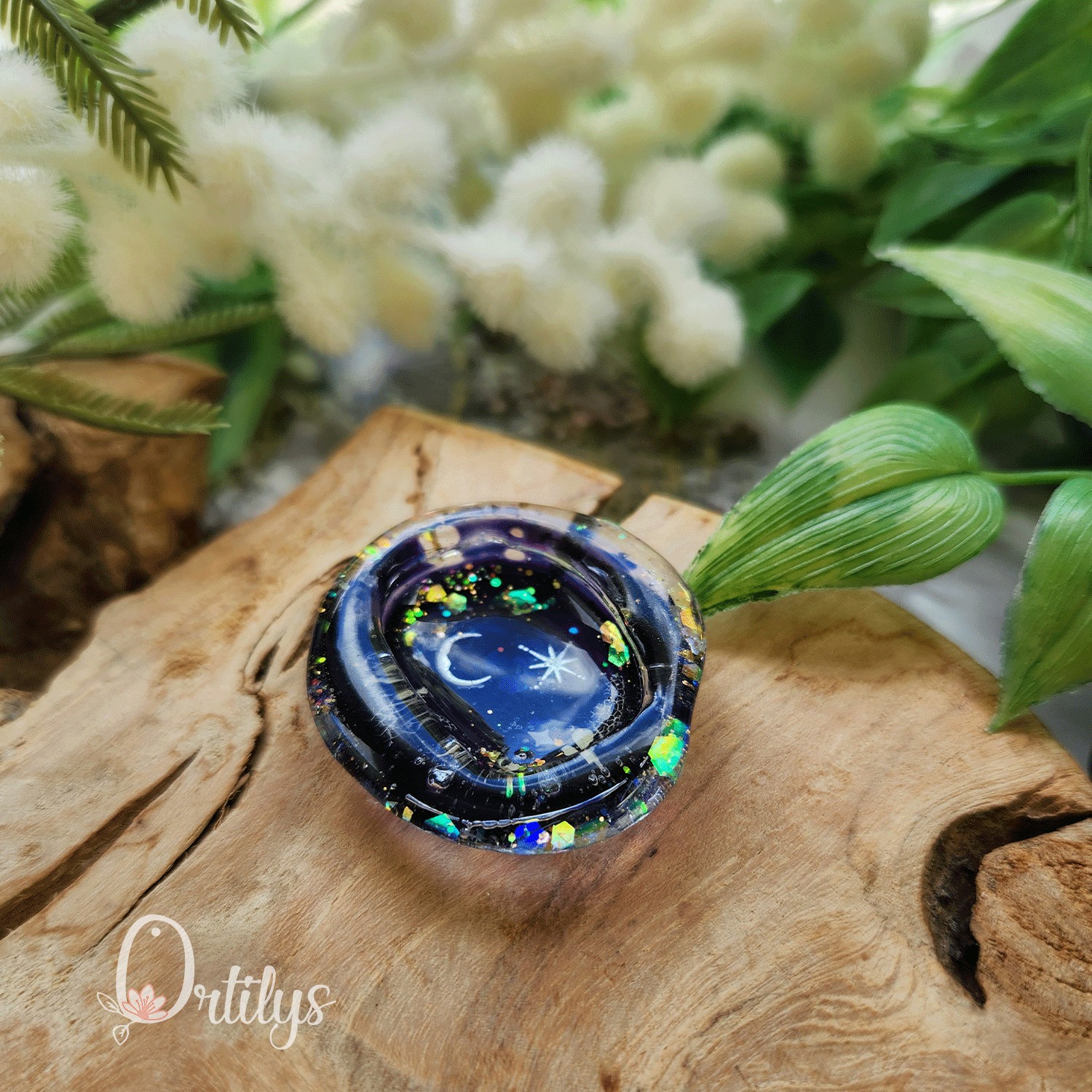 Worry stone "ZEPHIR" Nuit étoilée - Creux marqué 🌺🌺🌺🌺 – Image 7