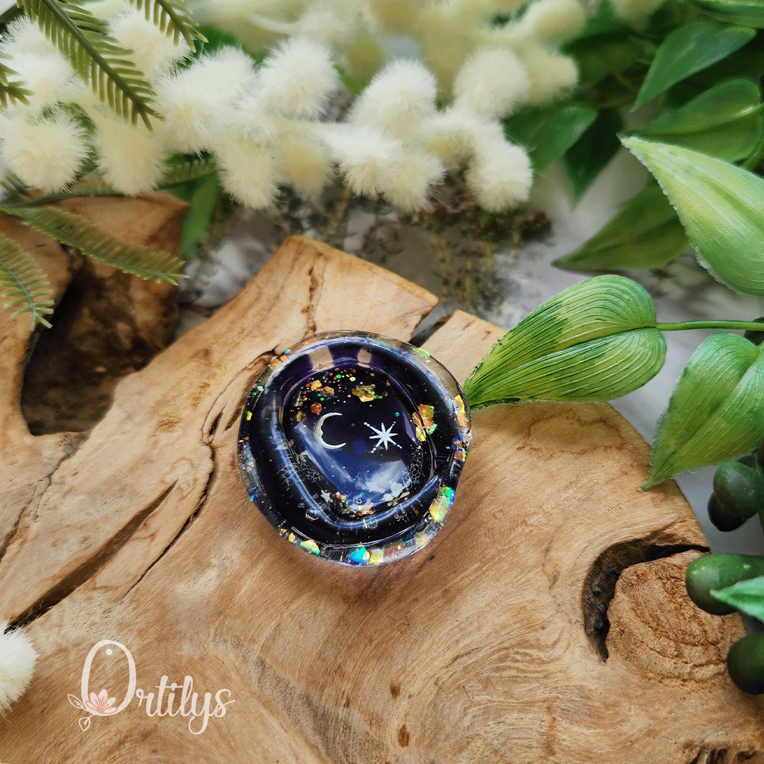 Worry stone "ZEPHIR" Nuit étoilée - Creux marqué 🌺🌺🌺🌺 – Image 3