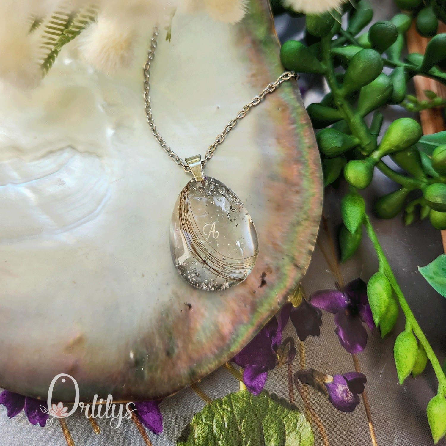 Collier AMULETTE personnalisable avec mèche de cheveux – Image 97
