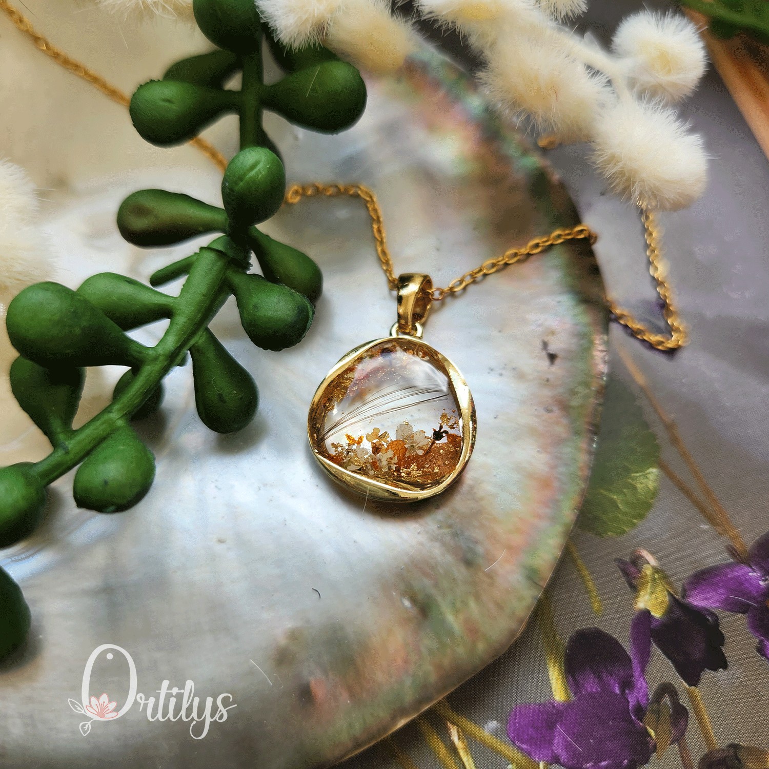 Collier AMULETTE personnalisable avec mèche de cheveux – Image 130