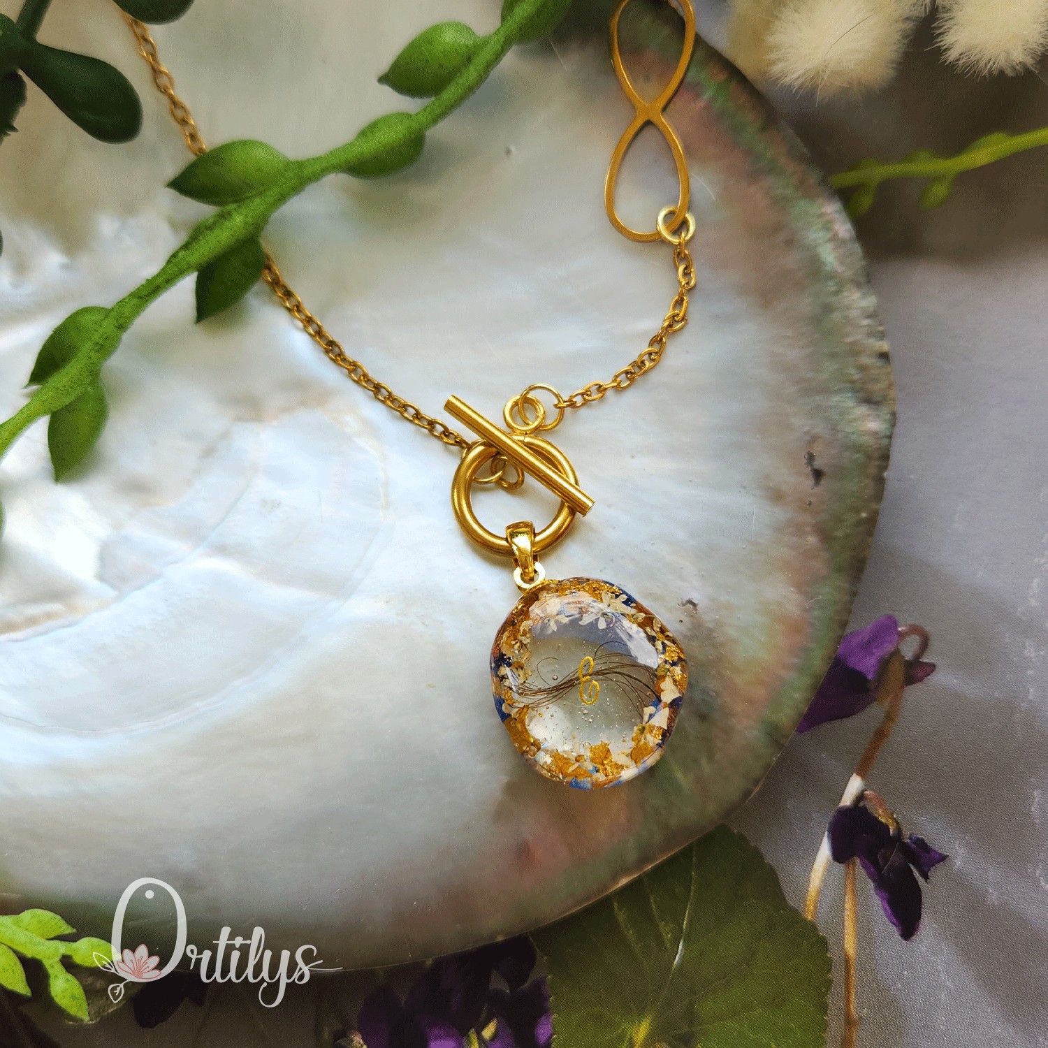 Collier AMULETTE personnalisable avec mèche de cheveux – Image 125