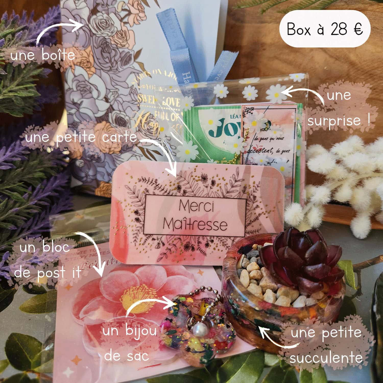 Box Fleurie « L'école est finie » personnalisable – Image 90