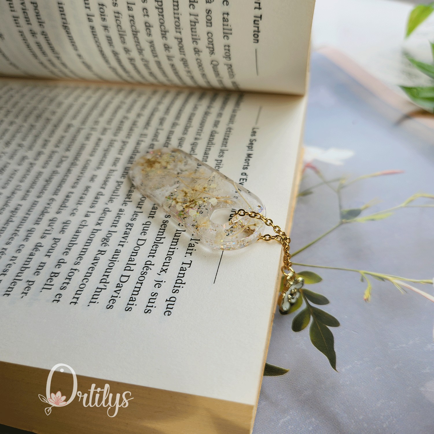 Marque page PETIT KIMONO blanc et doré