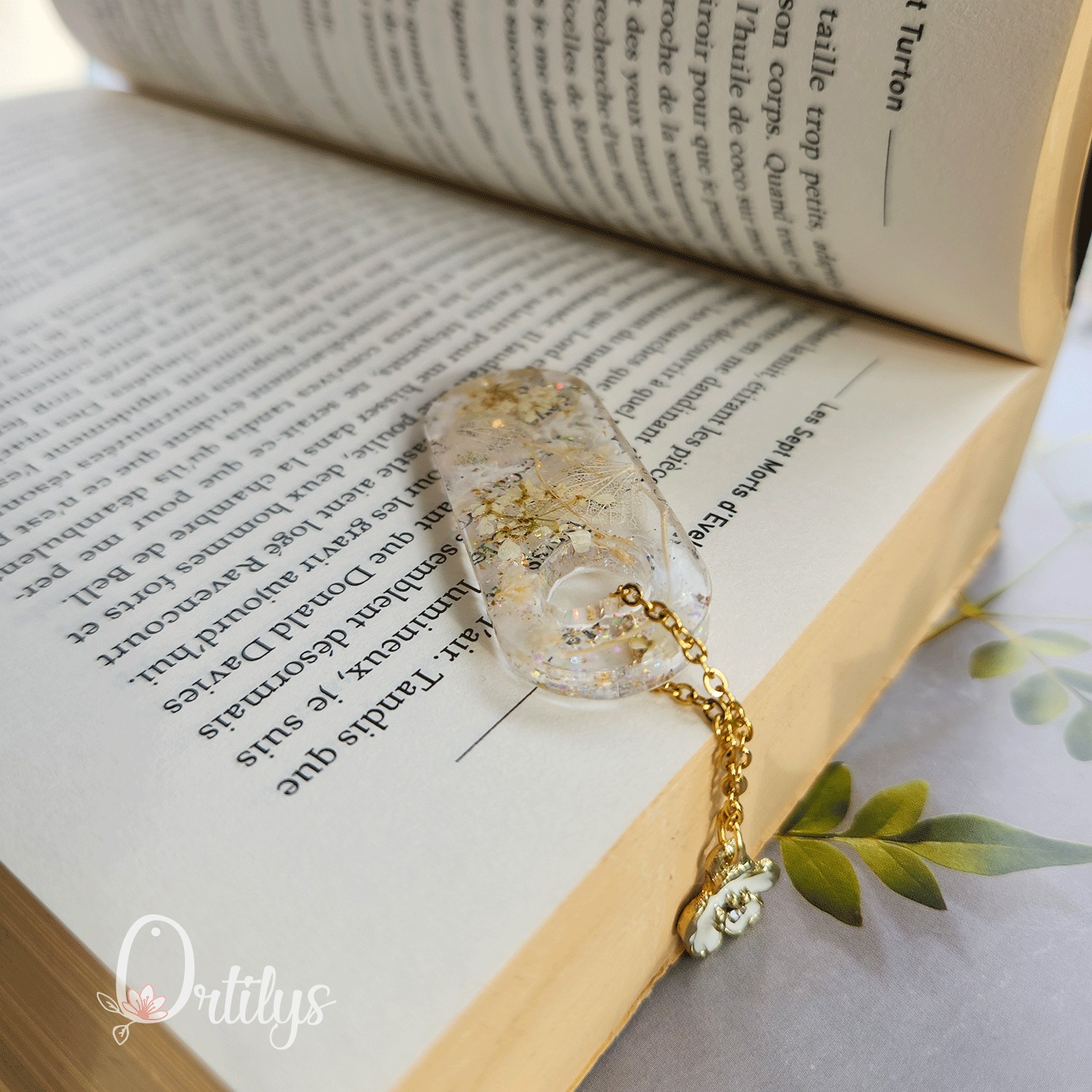 Marque page PETIT KIMONO blanc et doré – Image 4