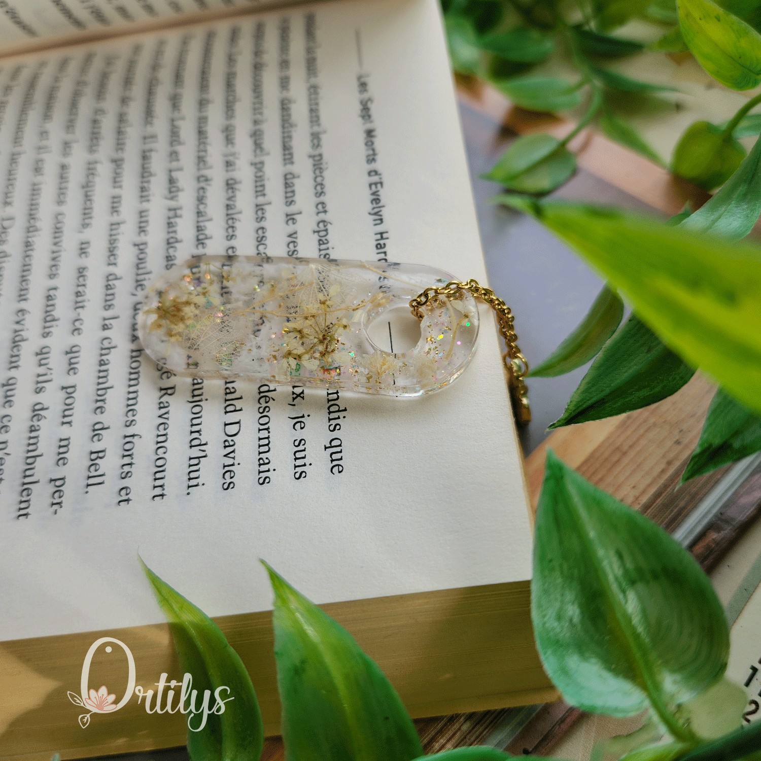 Marque page PETIT KIMONO blanc et doré – Image 6