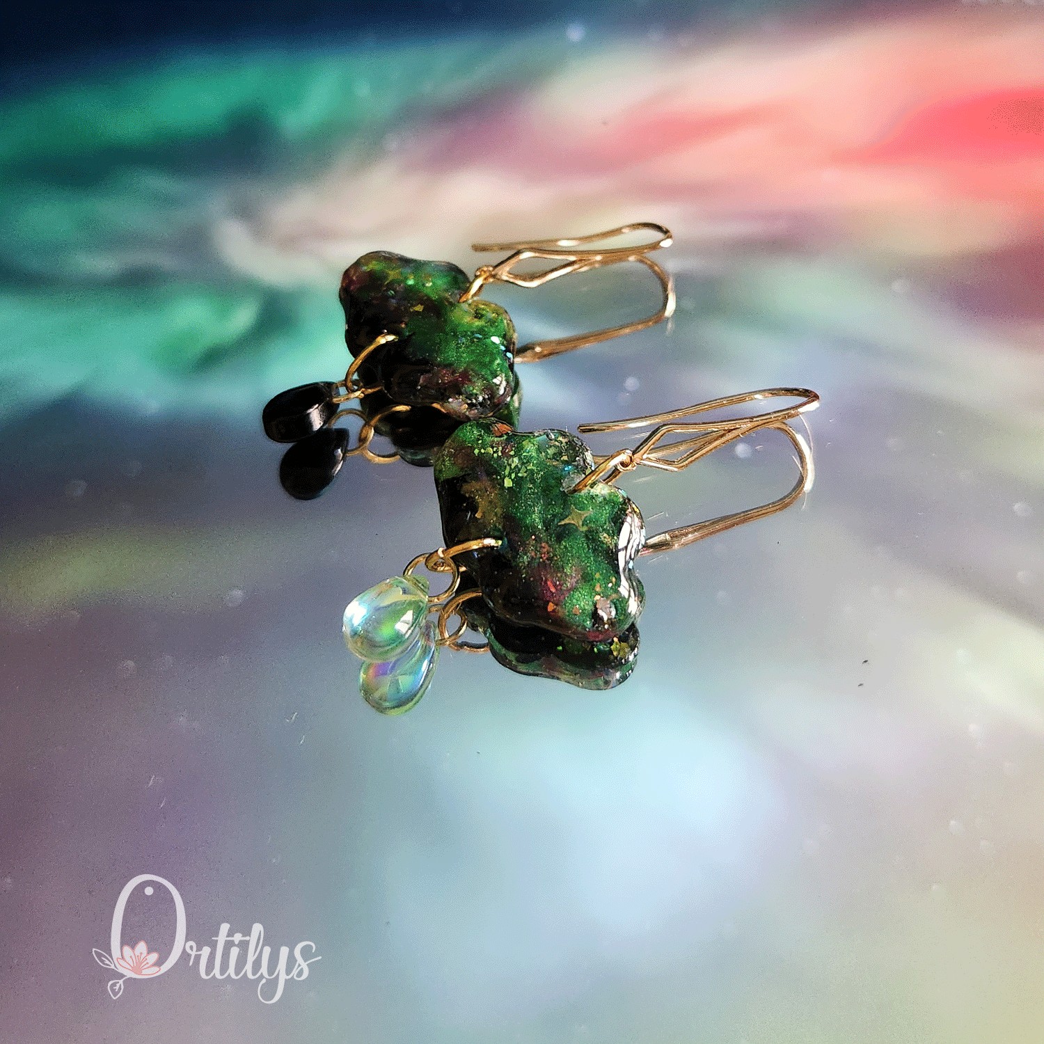 Boucles d'oreilles AURORE BORÉALE or – Image 3