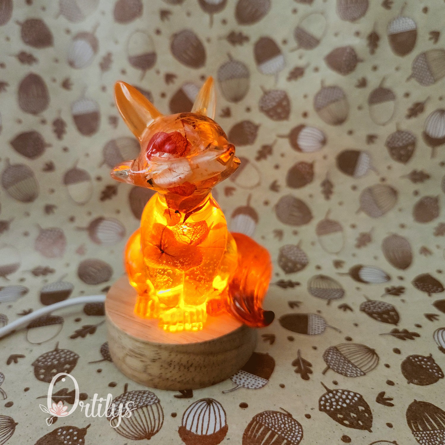 Veilleuse fleurie RENARD personnalisable – Image 26