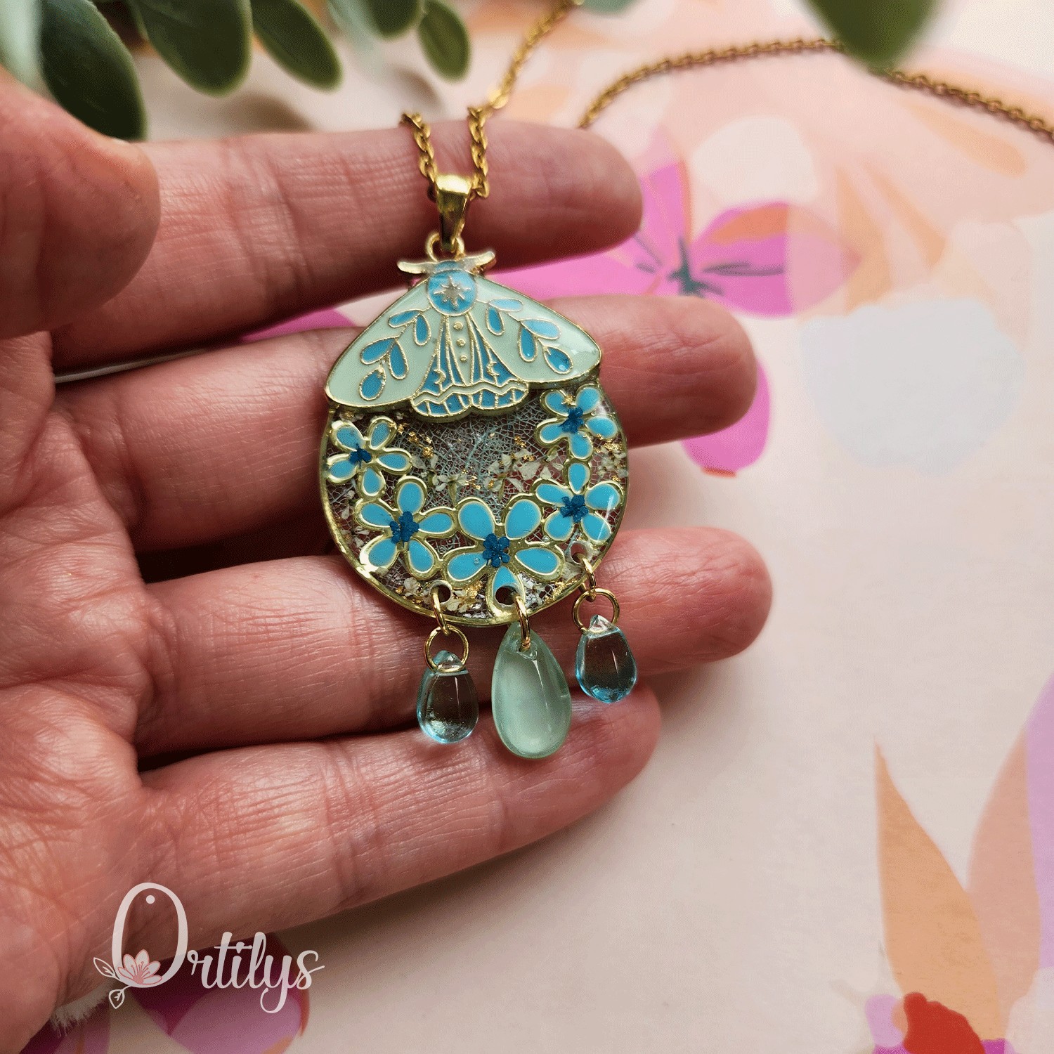 Collection SPHINX 🦋 Collier "BLUE CLIPPER" – Image 4