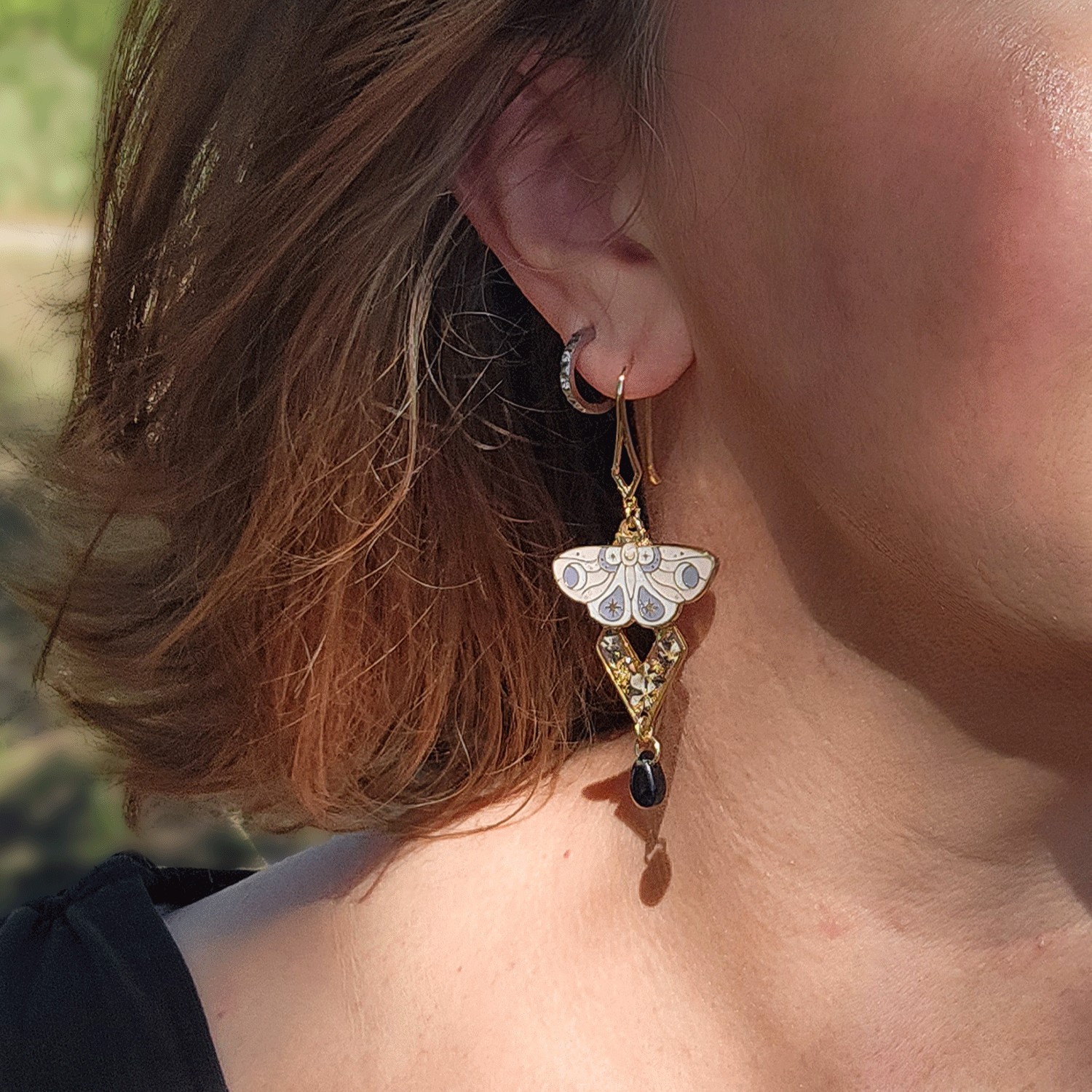 Collection SPHINX 🦋 Boucles d'oreilles "GRAND PAON" – Image 6