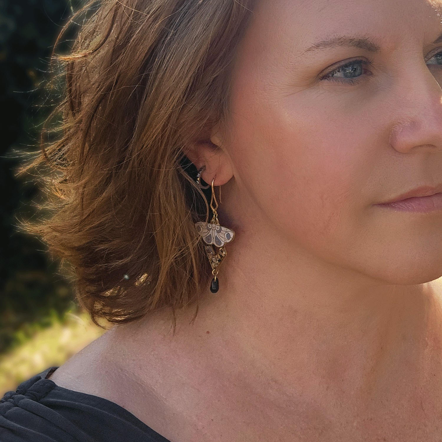Collection SPHINX 🦋 Boucles d'oreilles "GRAND PAON" – Image 2