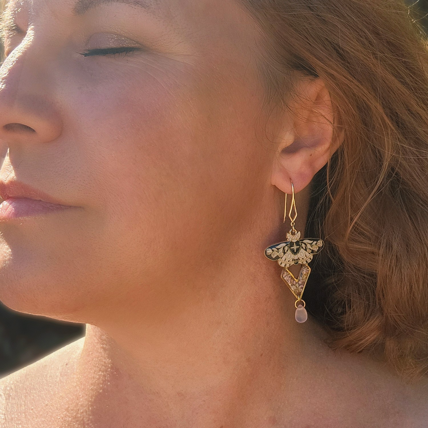 Collection SPHINX 🦋 Boucles d'oreilles "GRAND PAON" – Image 4