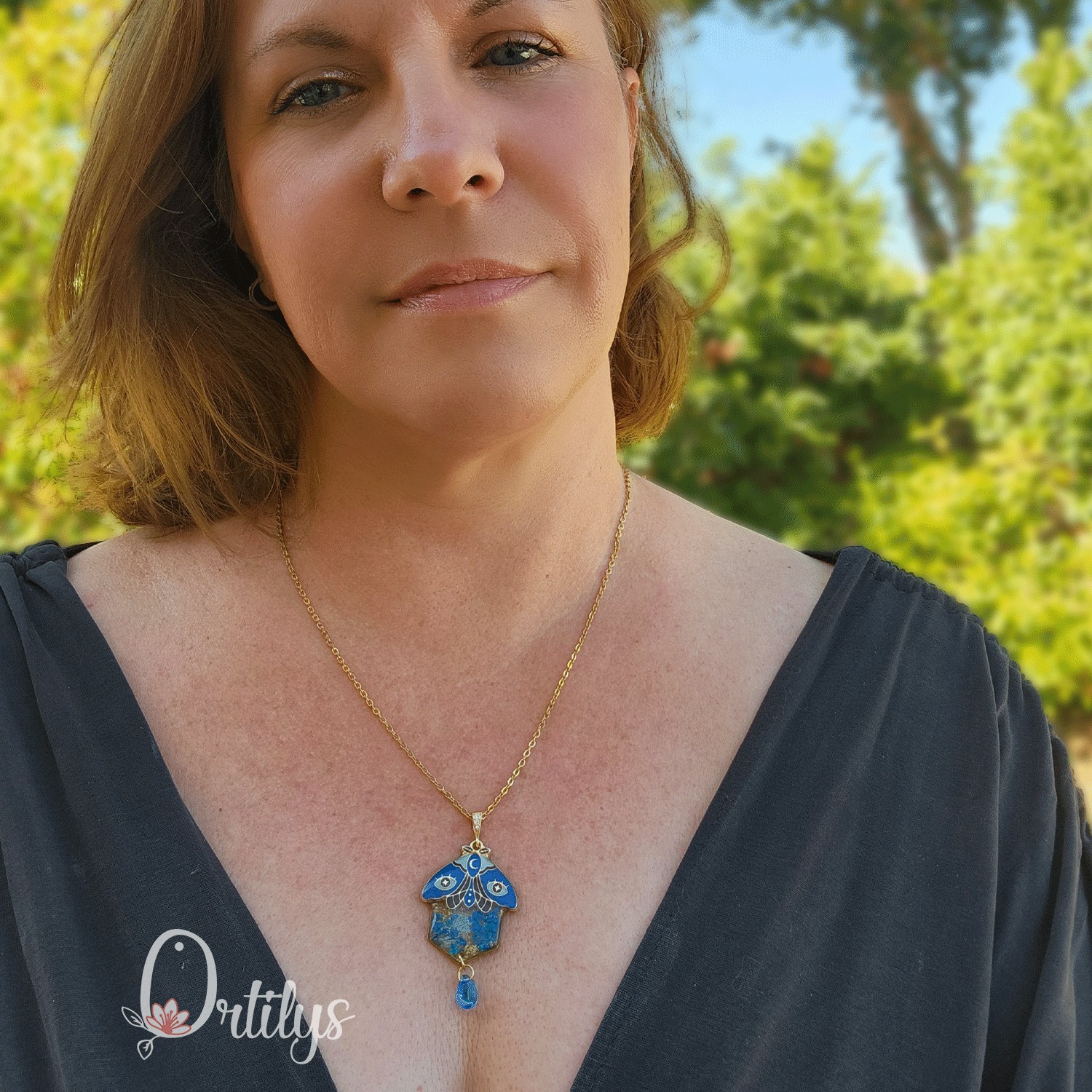 Collection SPHINX 🦋 Collier "MORPHO BLEU"